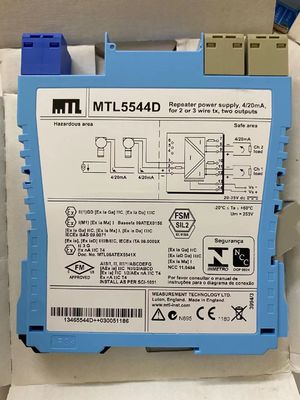 MTL5544D منبع برق تکرار کننده ابزار MTL 4/20ma برای 2 یا 3 فرستنده سیم دو خروجی