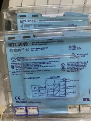 MTL5049 Eaton 2 Channel Zener Barrier Isolated Driver Current Input Output ATEX 4 تا 20mA در حال حاضر در حال ورود و خروجی است
