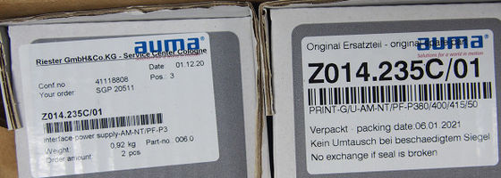 Auma Z014.235C-01 تعمیر و تعویض قطعات یدکی هیئت مدیره برق