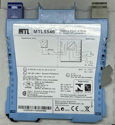 MTL5546 راننده جدا کننده MTL برای 4 ′′ 20mA HART® Valve Positioners با تشخیص خط خط