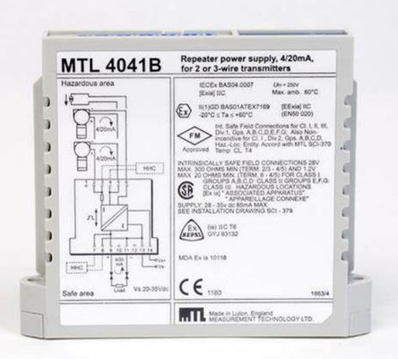 MTL4041B ابزار MTL تکرار کننده برق برق تعداد کانال ها یک