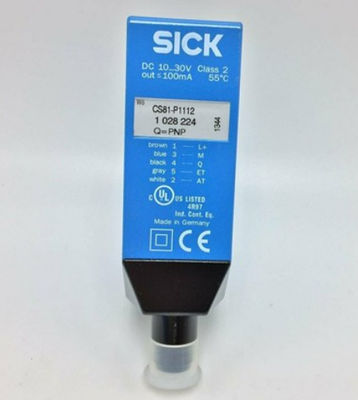 SICK CS81-P1112 سنسورهای رنگی CS8 کانکتور مرد M12 5-Pin 30.4 mm x 80 mm x 53 mm