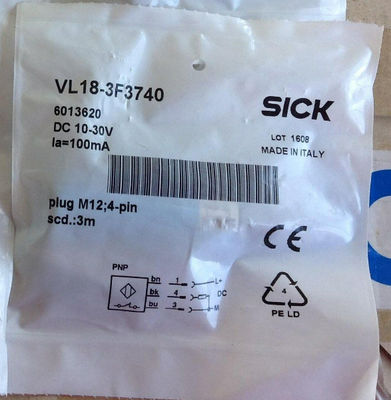 SICK VL18-3F3740 سنسور بازتاب نور الکتریکی برای کاربردهای صنعتی