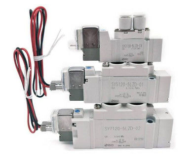 SMC SY5120-5G-01 شیر، Sol، SY5000 SOL/VALVE، RUBBER SEAL ولتاژ نامی 24 VDC