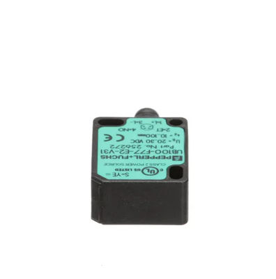 سنسور تشخیص مستقیم فوق صوتی Pepperl Fuchs UB100-F77-E2-V31 با تاخیر پاسخ ≤ 50 ms جرم 10 g