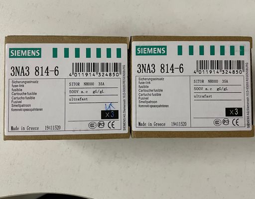 سیمنز 3NA3814-6 LV HRC فیوز عنصر برای اندازه گیری Span 30 bar و فلنج بیضی در طول کار