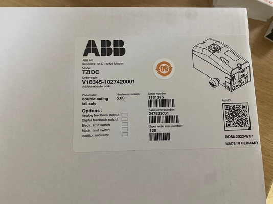 تنظیم‌کننده موقعیت الکتریکی-پنوماتیکی ABB V18345-1027420001 با گواهی ATEX