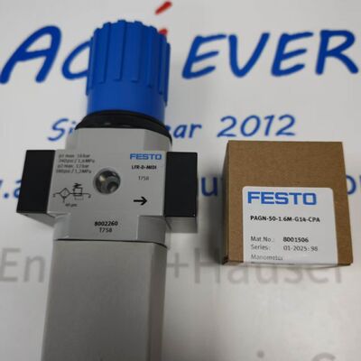 Festo PAGN-50-1.6M-G14-CPA EN 837-1 اندازه گیری فشار نصب شده در پنل فلنج