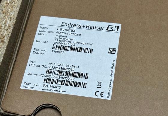 E+H FMP51-PRRQ5/0 فرستنده سطح رادار موج هدایت شده سطح