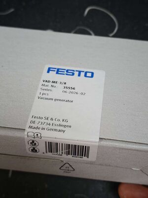 ژنراتور خلاء FESTO VAD-ME-38، اژکتور پنوماتیک